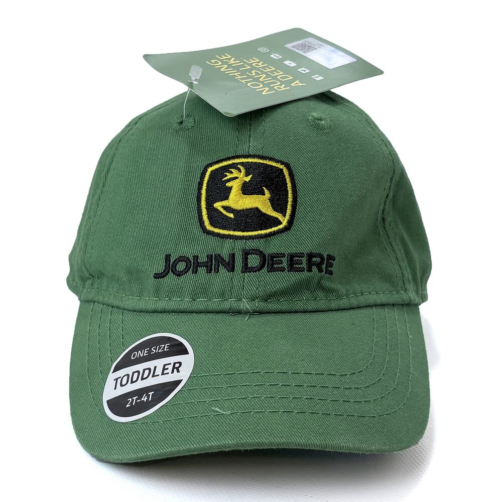 John Deere Toddler 2T-4T Ball Cap Hat New With Tags Nothing Runs Like A Deere